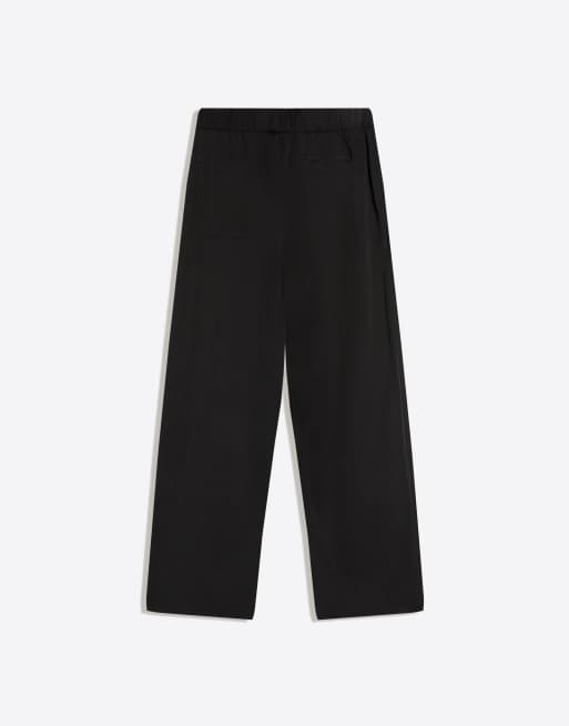 Bershka - Pantalon fluide ultra baggy à pinces - Noir, 2 de 4