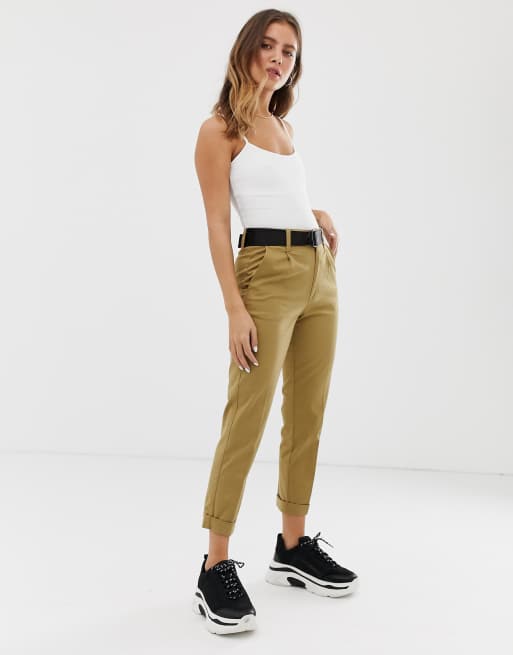 jean beige bershka