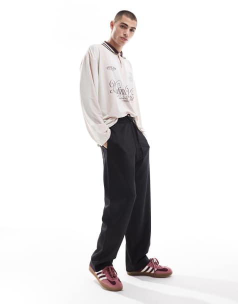 Bershka - Pantalon large en néoprène - Noir - view 1