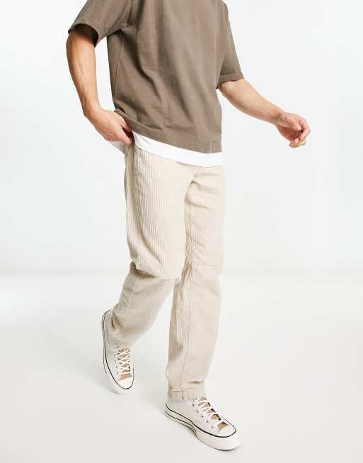 Pantalon Large Beige Homme  Pantalon large, Pantalon, Vêtements streetwear