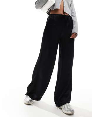 Pantalon Large Bershka Enfant - Lin Noir, Taille 10-12 Ans, Neuf Avec étiquettes