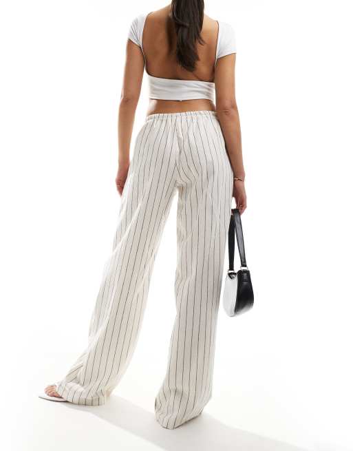 Pantalon rayé bershka hotsell