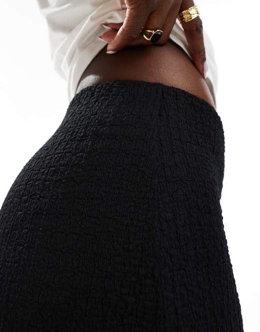 Bershka - Pantalon large texturé - Noir, 5 de 5