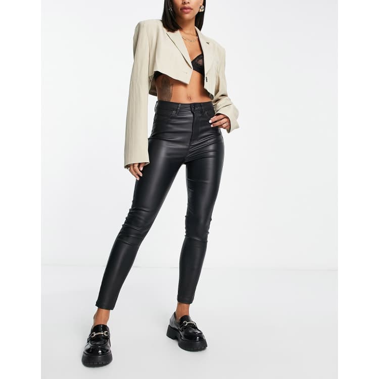 Bershka pantalon simili cuir hot sale