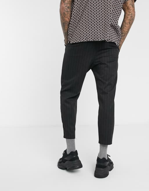 Pantalon rayures verticales discount homme