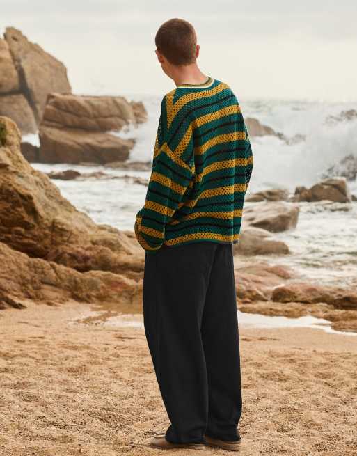 Bershka - Pantalon ultra baggy en lin mélangé - Noir, 4 de 4