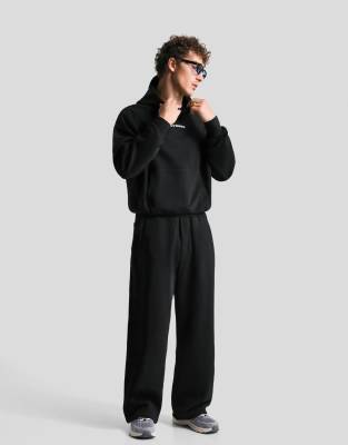 Bershka - Pantalon ultra baggy - Noir