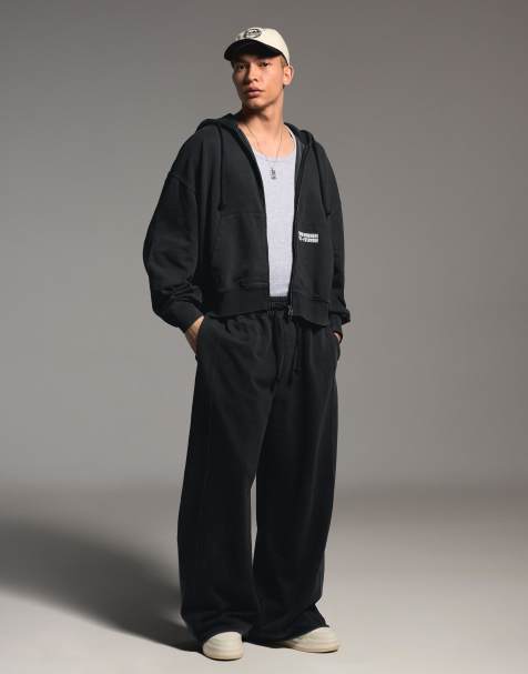 Bershka - Pantalon ultra baggy - Noir - view 1