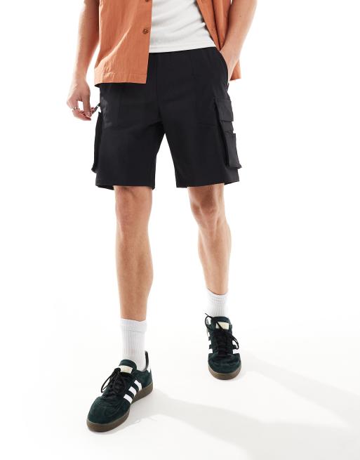 Shorts Bershka Pantaloncini Neri Shorts Di Jeans Neri Marca Vita Depop