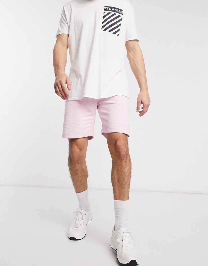 Bershka - Pantaloncini rosa in jersey