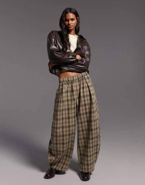 Bershka - Pantaloni a palloncino grigi con stampa - view 1