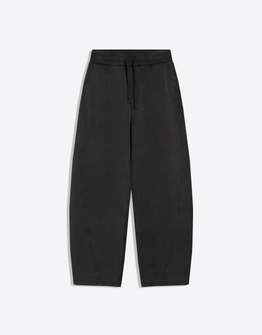 Bershka - Pantaloni a palloncino in interlock neri, 4 di 4