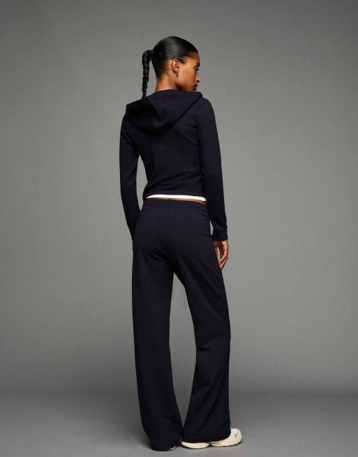 Bershka - Pantaloni blu navy morbidi in jersey, 3 di 4