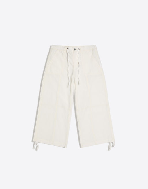Bershka - Pantaloni capri bianchi, 5 di 5