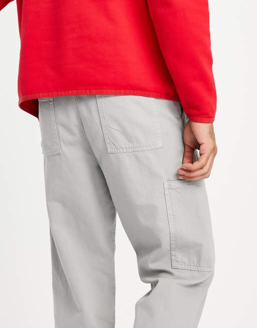 Bershka - Pantaloni cargo ampi grigio scuro, 4 di 4