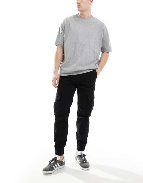 Bershka - Pantaloni cargo con polsini neri - view 1