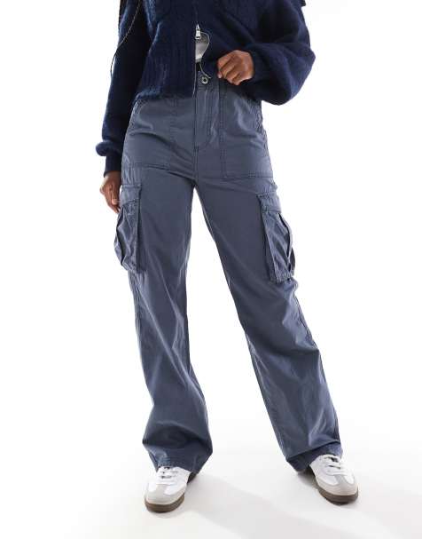 Pantaloni da donna Cargo lunghi da lavoro, pantaloni sportivi da donna,  pantaloni con spalline multifunzionali, larghe a vita alta, pantaloni  larghi