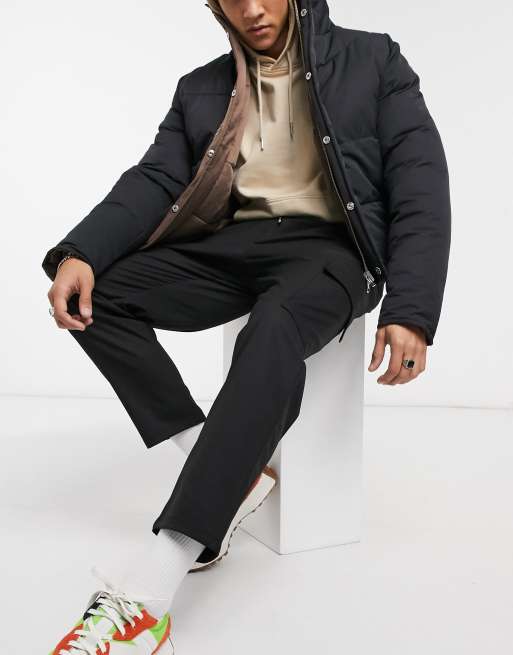 Bershka Pantaloni cargo eleganti neri ASOS