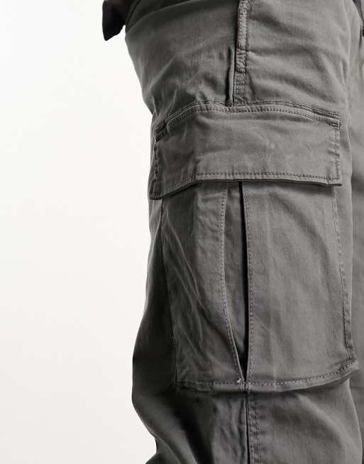 Bershka - Pantaloni cargo grigi, 3 di 4