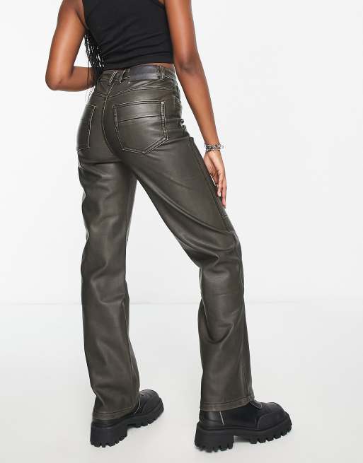 Bershka pantaloni in pelle clearance