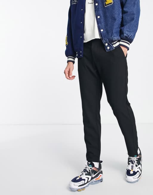 Bershka - Pantaloni eleganti dritti, colore nero