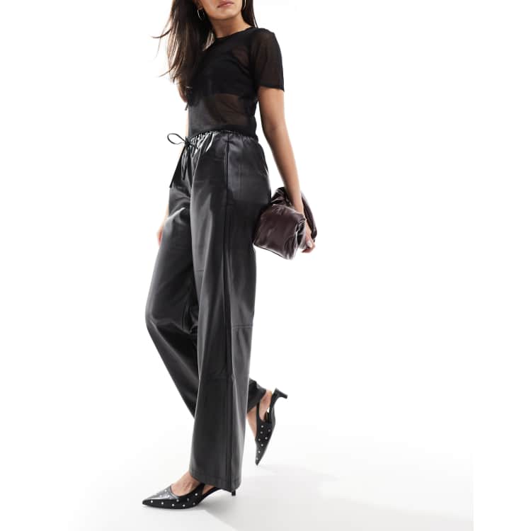 Bershka pantaloni in pelle shop