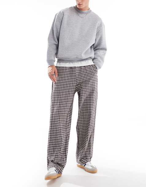 Bershka - Pantaloni marroni a quadri - view 1