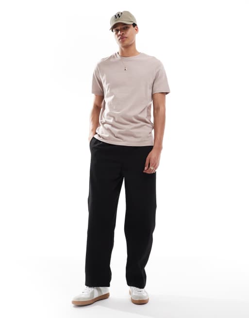 Bershka - Pantaloni sportivi neri con pannello laterale