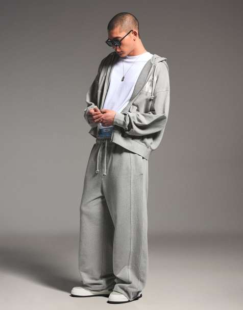 Bershka - Pantaloni super ampi beige - view 1