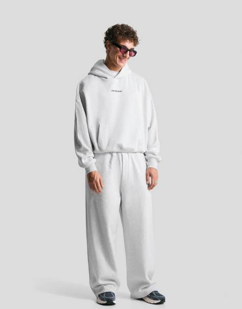 Bershka - Pantaloni super ampi grigio chiaro - view 1