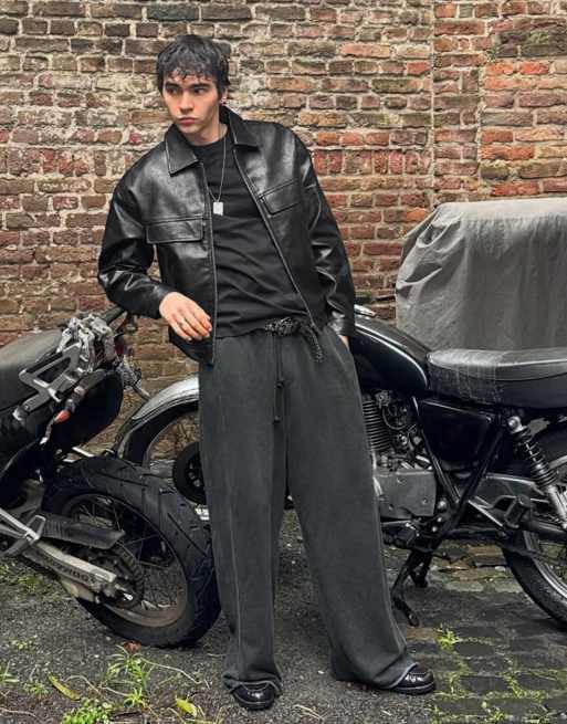 Bershka - Pantaloni super ampi neri, 3 di 4