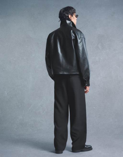 Bershka - Pantaloni super ampi sartoriali neri, 3 di 4