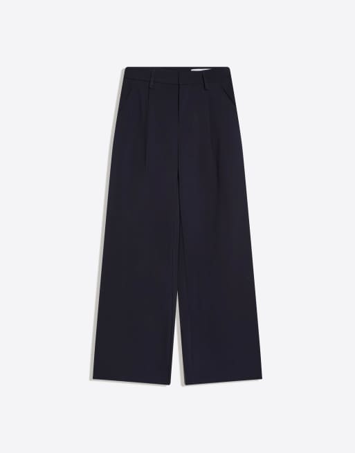 Bershka - Pantaloni voluminosi in doppio tessuto blu, 5 di 5