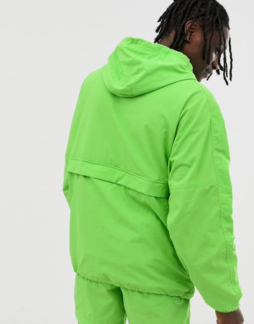 Bright green sale windbreaker