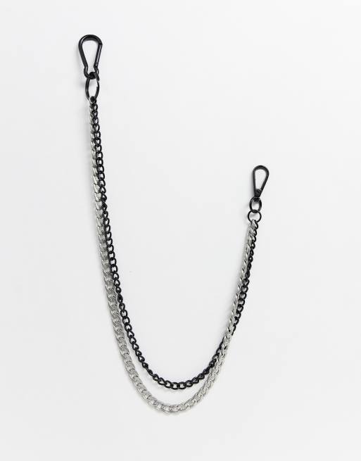 Bershka pants chain in silver