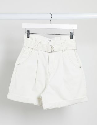 paper bag shorts white