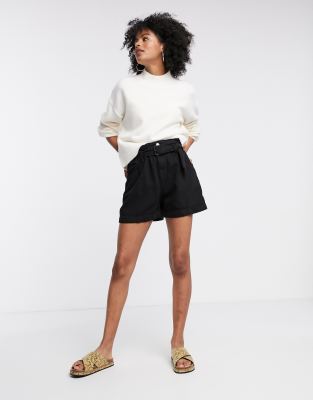 paper bag shorts black