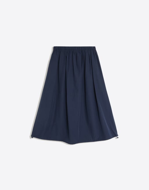 Bershka Parachute midi skirt in blue, 5 of 5