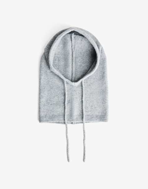 Bershka - Passamontagna in maglia grigio - view 1