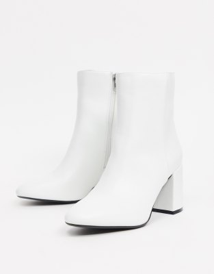 bershka white boots