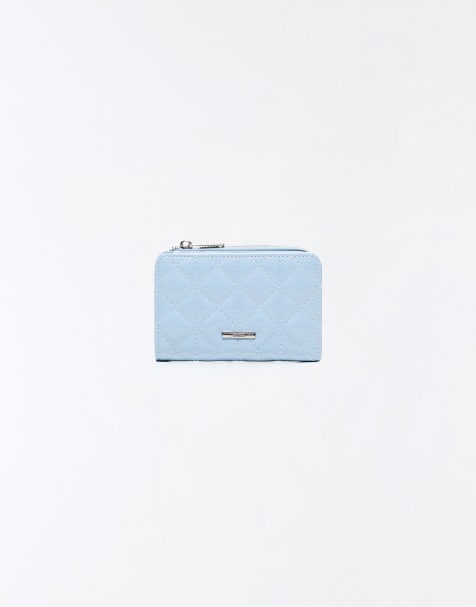 Bershka Patent effect purse in blue - view 1