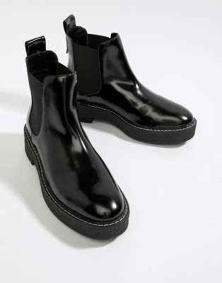 bershka patent boots