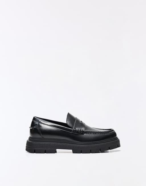 Bershka Penny-Loafer in Schwarz, 3 von 7