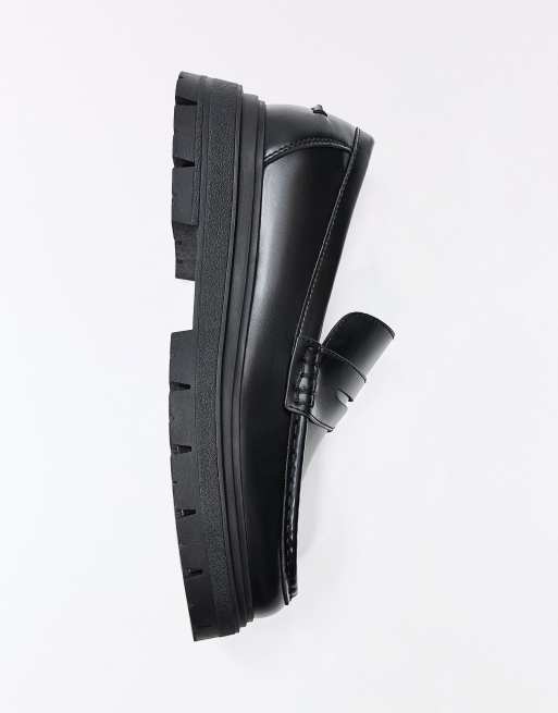Bershka Penny-Loafer in Schwarz, 5 von 7