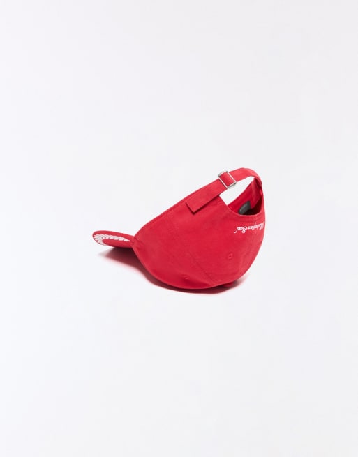 Bershka pet met borduursel in rood, 2 van 4