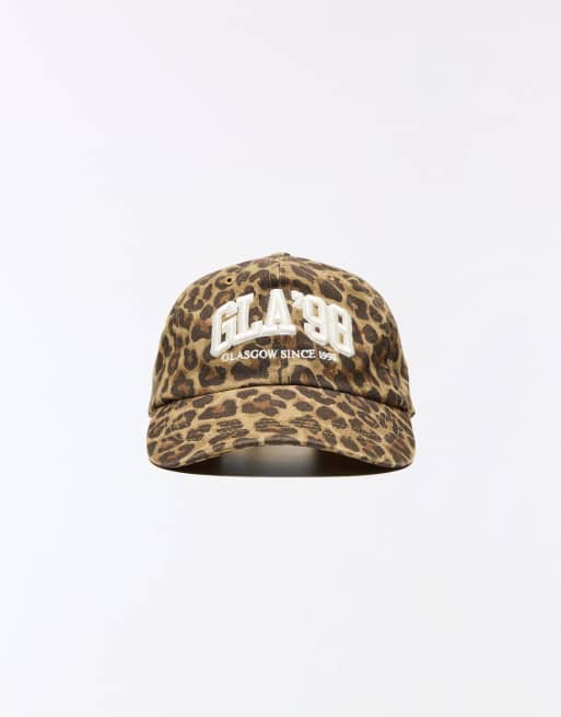 Bershka - Pet met geborduurde dierenprint in bruin, 3 van 3