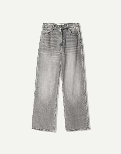 Bershka Petite baggy jeans in grey - view 1