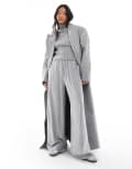 [Bershka] Bershka Petite drawstring waist wide leg pants in grey XS GREY