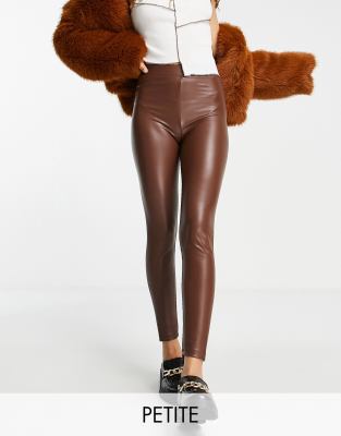 brown leather leggings