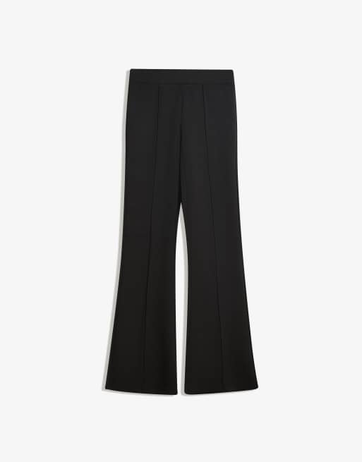 Bershka Petite - Flare-broek van modal in zwart, 3 van 4